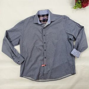 Taso Elba Button Down Dress Shirt 100% Cotton
